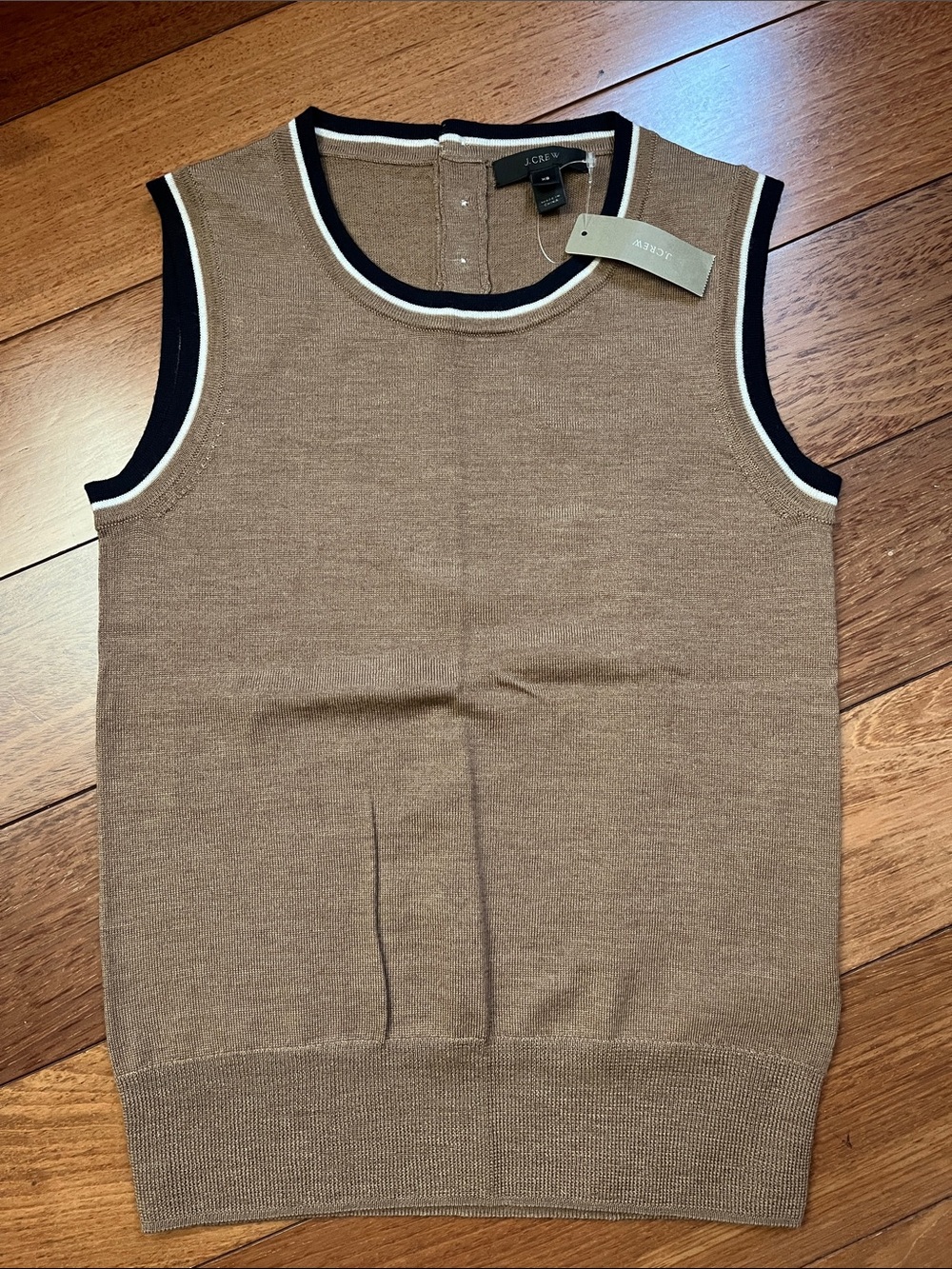 NWT J. Crew Merino Button Sleeveless Sweater Tank